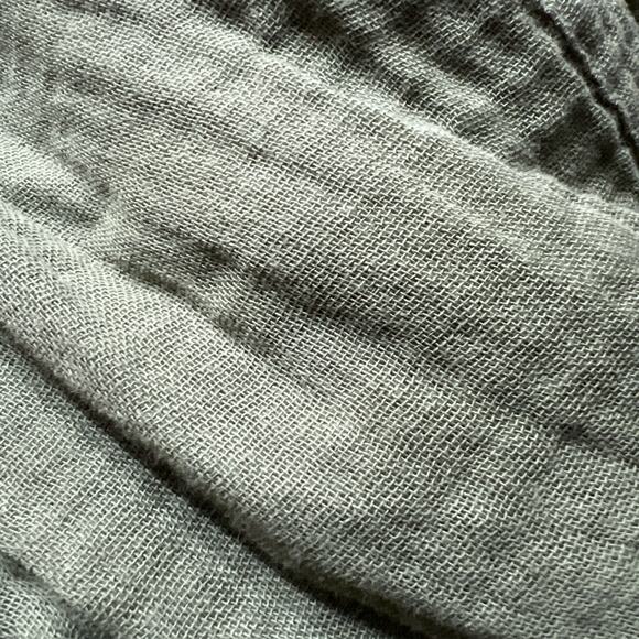 We The Free People Button Tunic Army Green Cotton Gauze Oversized Women Size SP - Picture 9 of 14